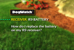 How do I replace the battery on my R9 receiver?
